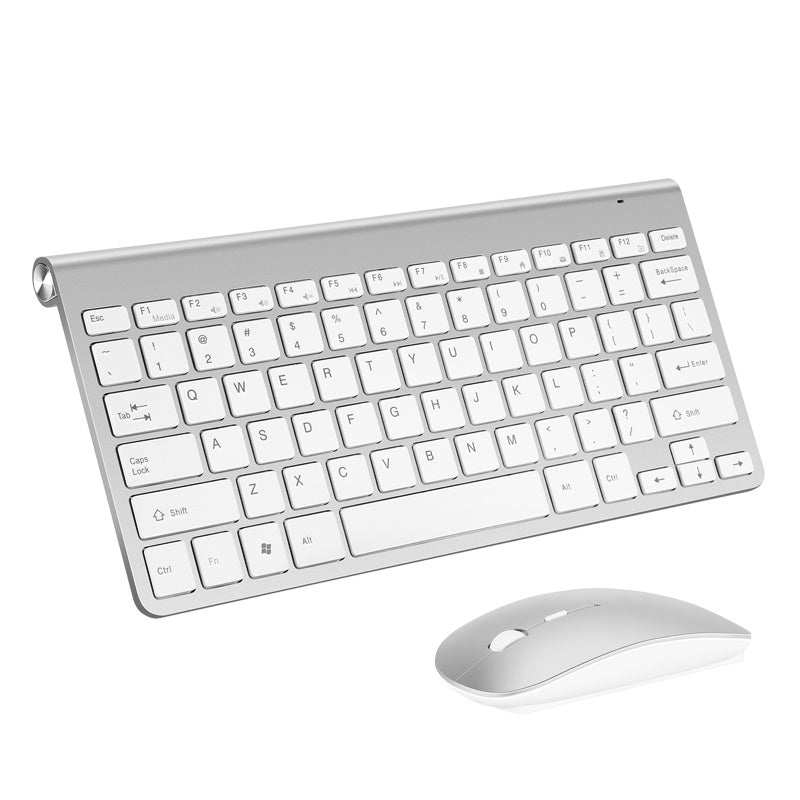 Wireless keyboard and mouse combo set with USB interface, optical resolution 1200dpi, ideal for home office and gaming.