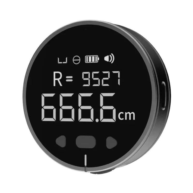 Electronic measuring ruler with digital LCD display, high precision, lightweight, compact, portable, aluminum alloy and silica gel material.