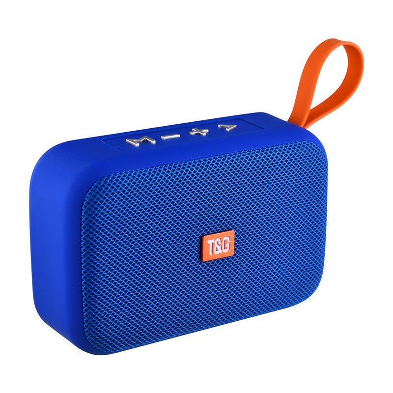 Sports Wireless Bluetooth Portable Speaker with Call and Radio Function, Blue, USB Interface, 600mAh Battery.