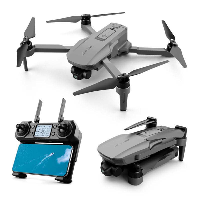 GPS drone with folding design, HD camera, and stabilizing gimbal.